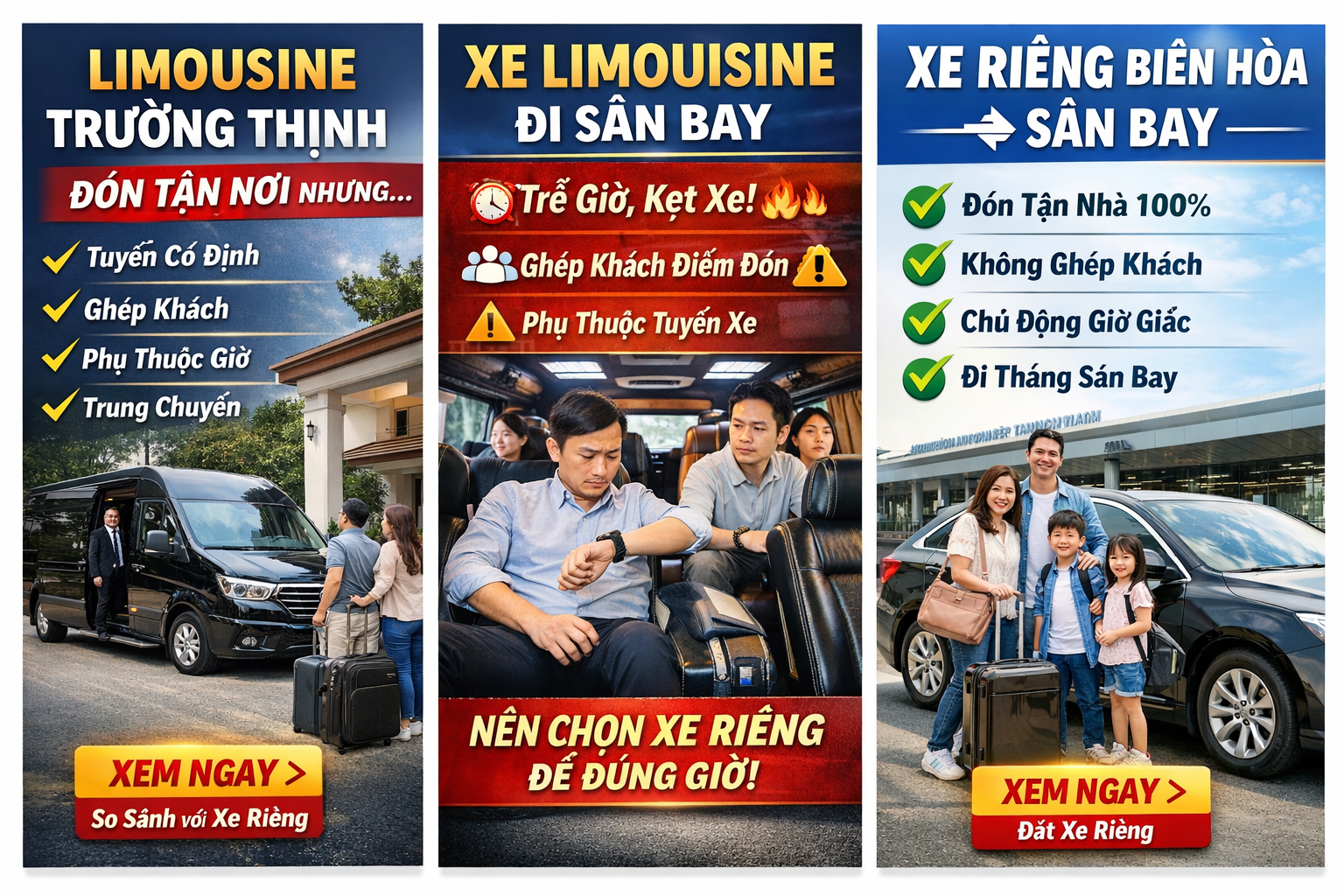 Xe limousine ghép khách đi sân bay